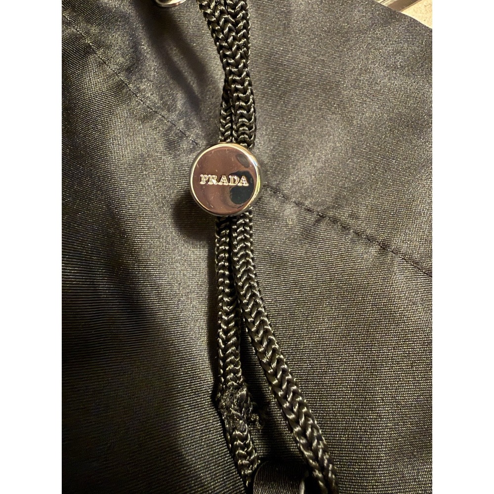 Prada Luna Rossa Black Drawstring Pull String Bucket Sailing Bag Backpack - Picture 6 of 6